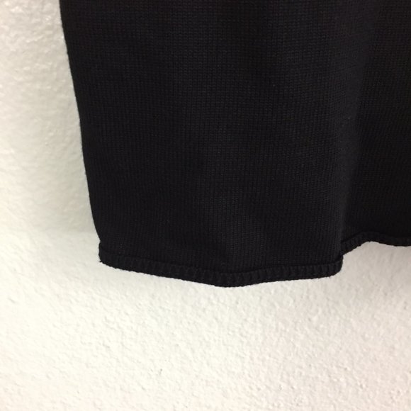 OSKLEN Sleeveless Black V Neck Lower Cut Back Knit Slip Dress - Picture 5 of 8